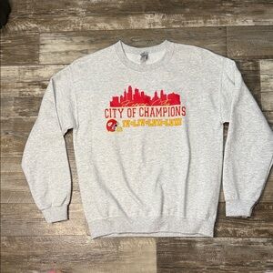 Kansas City Chiefs Gray City of Champions Sweater unisex Medium